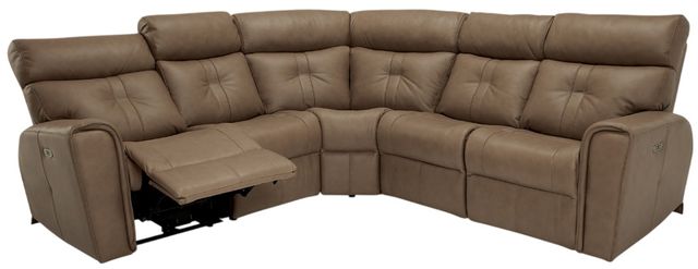 Palliser® Furniture Customizable Acacia Two Power Reclining Corner Curve Sectional with Power Headrest-1