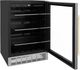ZLINE Autograph Edition Monument 24" Stainless Steel Freestanding Beverage Fridge with Polished Gold Accents-3