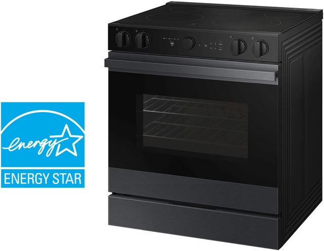 Samsung Bespoke 30" Matte Black Steel Slide In Electric Range-17
