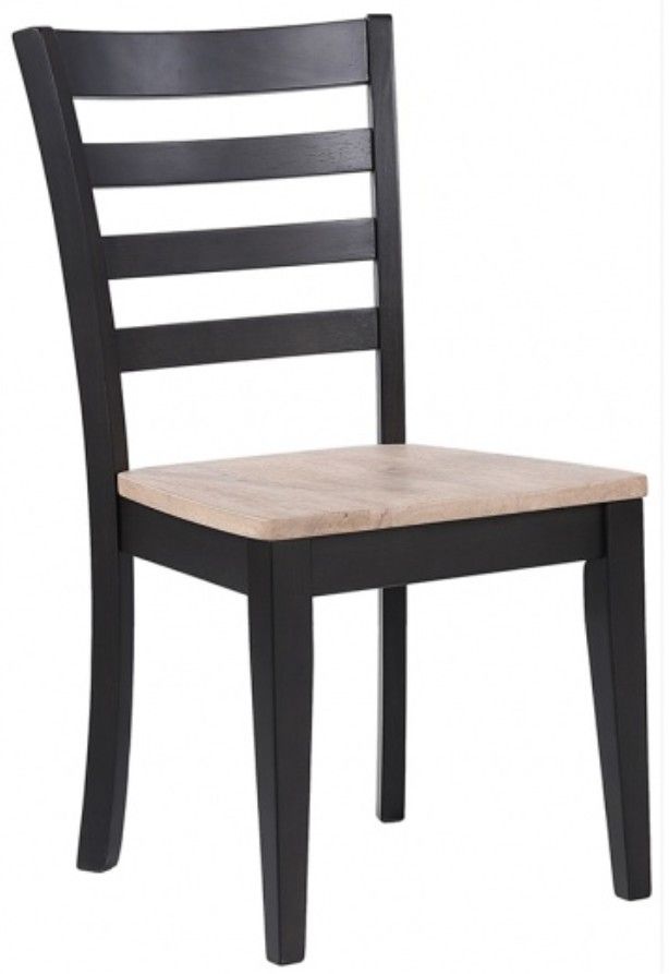 Winners Only® Bay City Ebony/Nature Ladder Back Side Chair-0