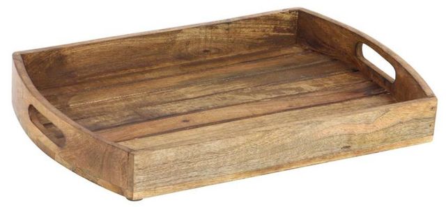 Deco Marche 3-Piece Light Brown Tray with Slot Handles Set-1