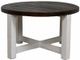 Million Dollar Rustic Brown Round Cocktail Table with White Base-0