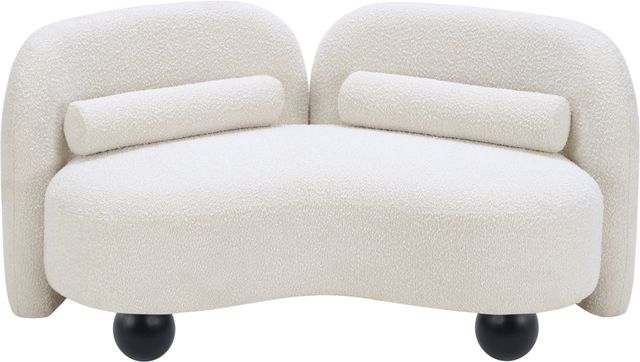Meridian Furniture Daphne Cream 64" Boucle Fabric Loveseat-3