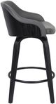 Armen Living Alec Black Brushed/Gray Bar Stool-3