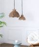 A & B Home 2-Piece Brown Rope Woven Chandeliers-1
