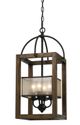 Cal® Lighting & Accessories Mission 4-Light Wood Chandelier-0