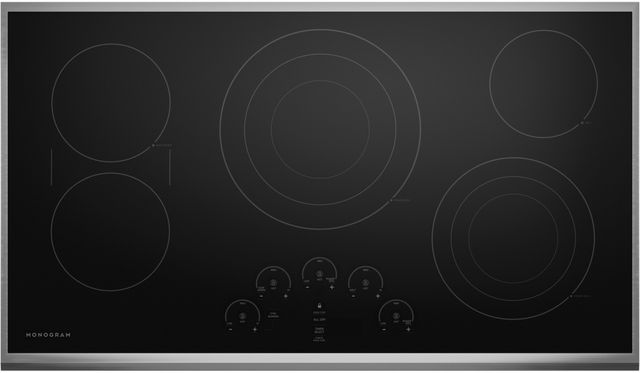 Monogram® 36" Stainless Steel Touch Control Electric Cooktop-0