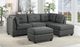 Mazin Furniture Dasha 2-Piece Dark Gray Right-Arm Facing Sofa Sectional and Chaise-4