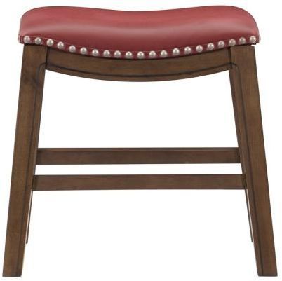 Mazin Furniture Red 18" Upholstered Stool-0