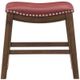 Mazin Furniture Red 18" Upholstered Stool-0