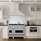 ZLINE Autograph Edition 48" Satin Stainless Steel Wall Mounted Range Hood with Champagne Bronze Handle-1
