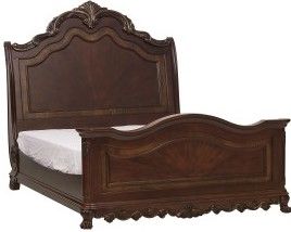 Mazin Furniture Deryn Park Cherry Eastern King Sleigh Bed-1