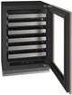 U-Line®  Home Collection 24" 5.1 Cu. Ft. Panel Ready Wine Refrigerator with Glass Door-3