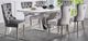Furniture of America® Valdevers 7-Piece Navy Dining Table Set with Chrome Base-0