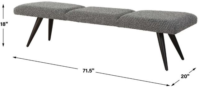Uttermost® Bowtie Charcoal Accent Bench-2