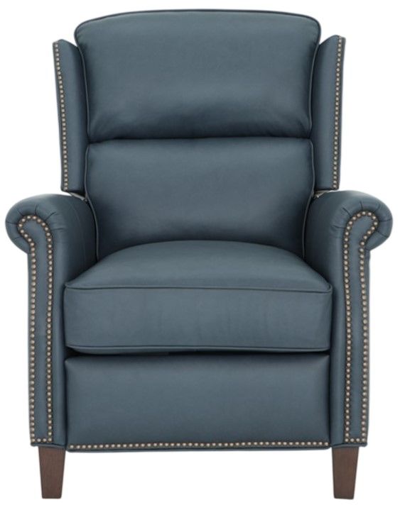 BarcaLounger® Shasta Santa Fe Ocean Leather Manual Recliner-3