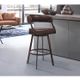 Armen Living Saturn Ford Brown Faux Leather 30" Bar Stool-5