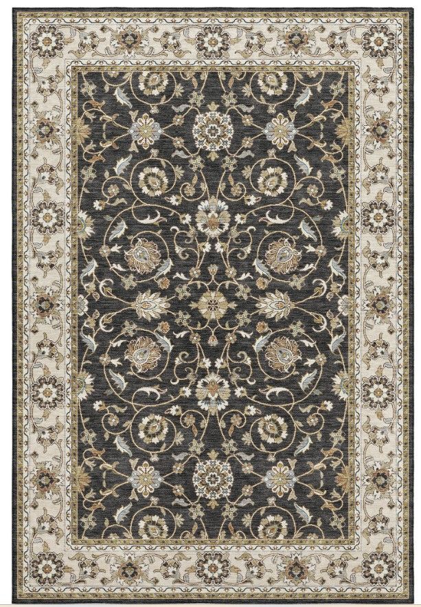 Dalyn™ Rug Company Hatay HY1 Black 5'x8' Area Rug-0