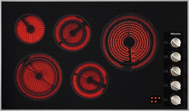 Miele 36” Stainless Steel Electric Cooktop with Five Cooking Zones-0