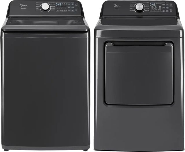 Midea® Metallic Gray Laundry Pair-0