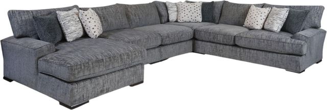 Fusion Furniture Bella Stonewash 5-Piece U-Shaped Sectional with Chaise-0