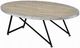 ACME Furniture Allis Weathered Gray Oak Coffee Table with Black Metal Base-0