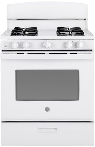 GE® 30" White Freestanding Gas Range