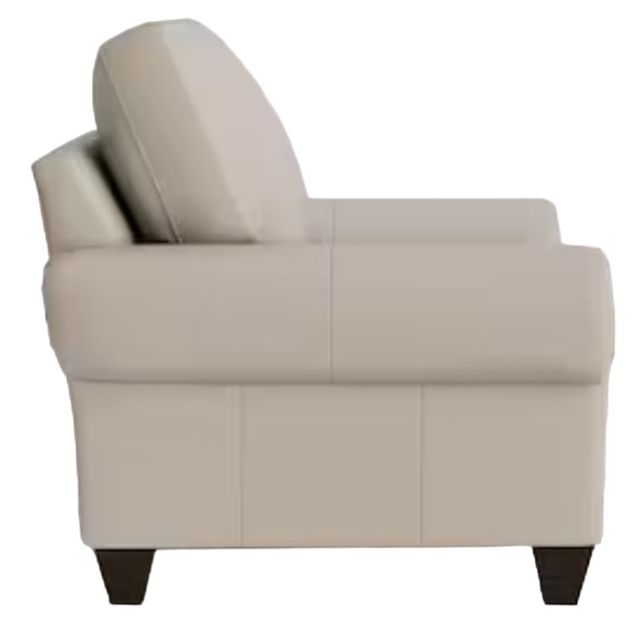 Bassett® Furniture Customizable Benchmade Premier Leather Large Panel Arm Accent Chair-2