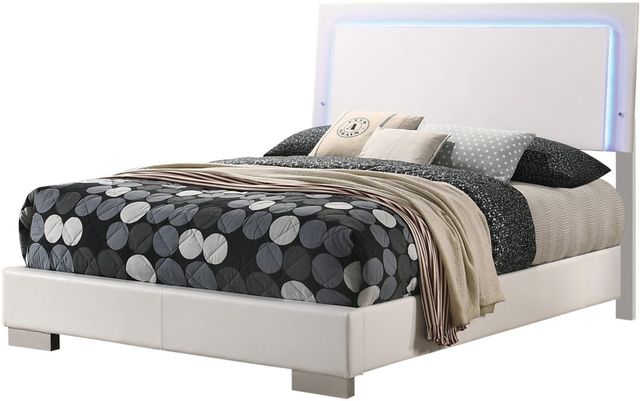 Coaster® Felicity Glossy White Full Bed