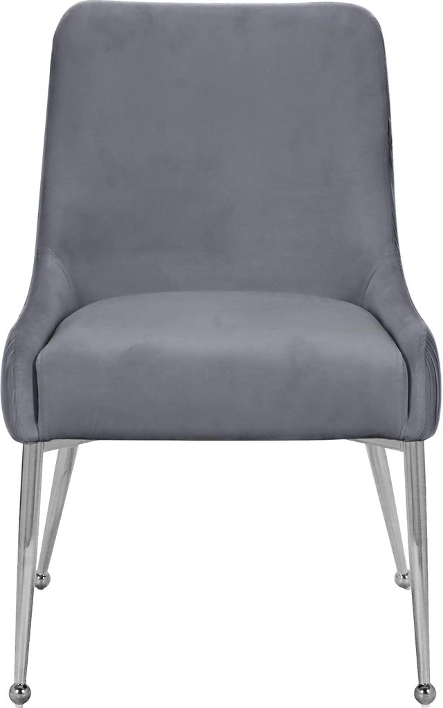 Meridian Furniture Ace Gray/Chrome Velvet Dining Chair-1