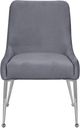 Meridian Furniture Ace Gray/Chrome Velvet Dining Chair-1