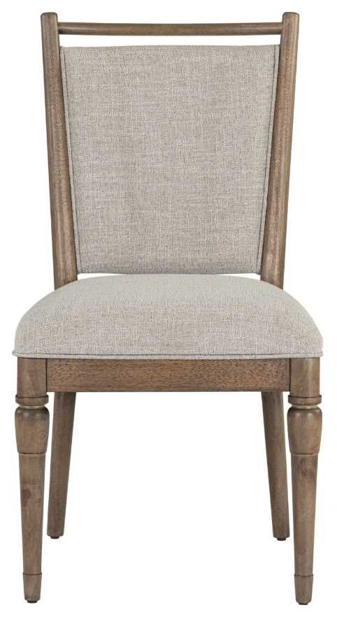 Liberty Furniture Hickory Grove Elliston Oatmeal/Heirloom Brown Upholstered Dining Side Chair-2