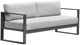 Intercon Navarro 2-Piece Gray/Mocha Fabric/Metal Outdoor Sofa and Coffee Table Set-1