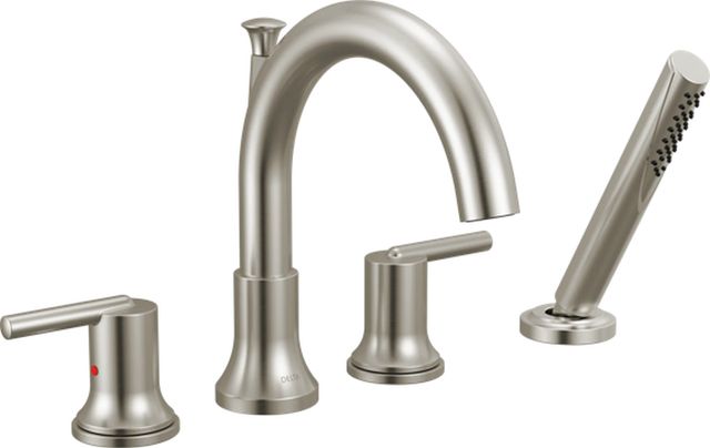 Delta Trinsic® Stainless Roman Tub Trim with Hand Shower-0