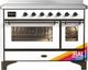 Ilve® Majestic III 48" Custom Pro Style Induction Range with Triple Glass Door and Burnished Trim-0