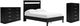 Signature Design by Ashley® Finch 3-Piece Black Full Panel Platform Bed Set-0