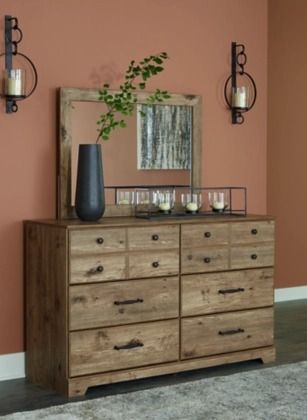 Signature Design by Ashley® Shurlee Light Brown Mirrored Dresser-2