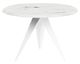 EQ3 Mesa White/White Marble Round Dinette Table-0