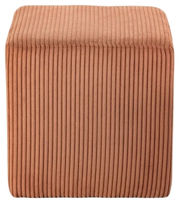 Meridian Furniture Roy Cognac Square Ottoman-1