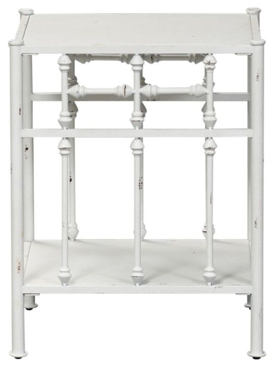 Liberty Furniture Vintage Antique White Open Nightstand-3