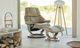 Stressless® by Ekornes® Customizable Reno Large Manual Recliner and Ottoman with Classic Base-1