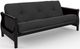 dhp furniture® Gray Espresso Wood Futon with Arms-0
