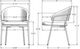 Amisco Customizable Atria Dining Arm Chair-2
