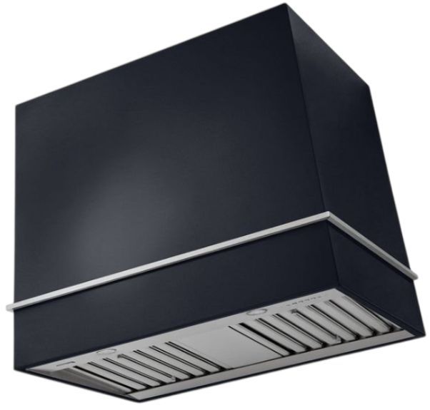 AGA Loge 36" Black Wall Mounted Range Hood with Brushed Nickel Trim-0