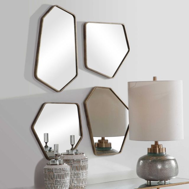 Uttermost® Linneah 4-Piece Gold Mirror Set-2