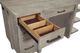 Aspenhome® Platinum Gray Linen 60" Desk with Open Shelves-3