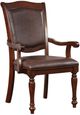 Furniture of America® Sylvana 2-Piece Brown Cherry/Espresso Dining Arm Chair-0