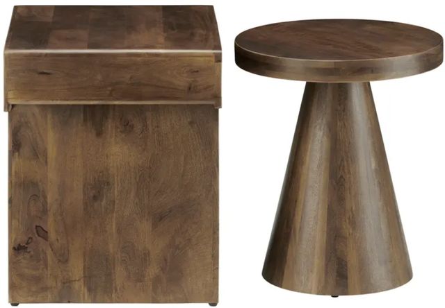 Crestview Collection Keppler 2-Piece Stained Brown Nesting Table-2
