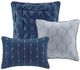 Olliix by Madison Park 7 Piece Navy King Walter Printed Seersucker Comforter Set-1