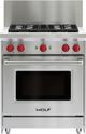 Wolf® 30" Stainless Steel Gas Range Riser-0